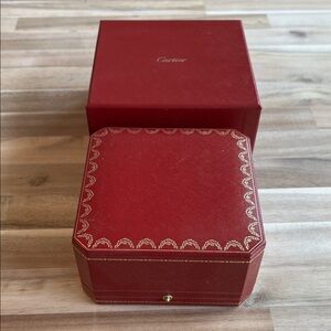 Cartier Red and Gold Love Bracelet Case and Cartier Box